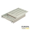 Porta-Talheres Duplo PVC Branco para Gaveta de Cozinha Europa